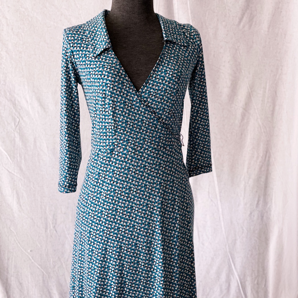 Aqua 3/4 Sleeve Dress